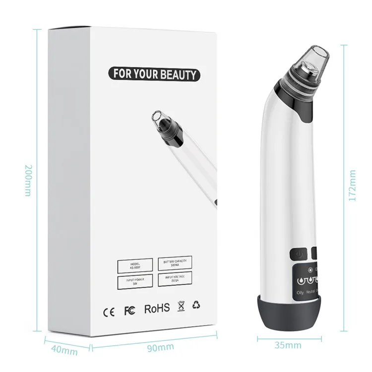 Factory Wholesale Private Label Portable Rechargeable Electric Pore Cleaner Face Facial Blackhead Remover Vacuum