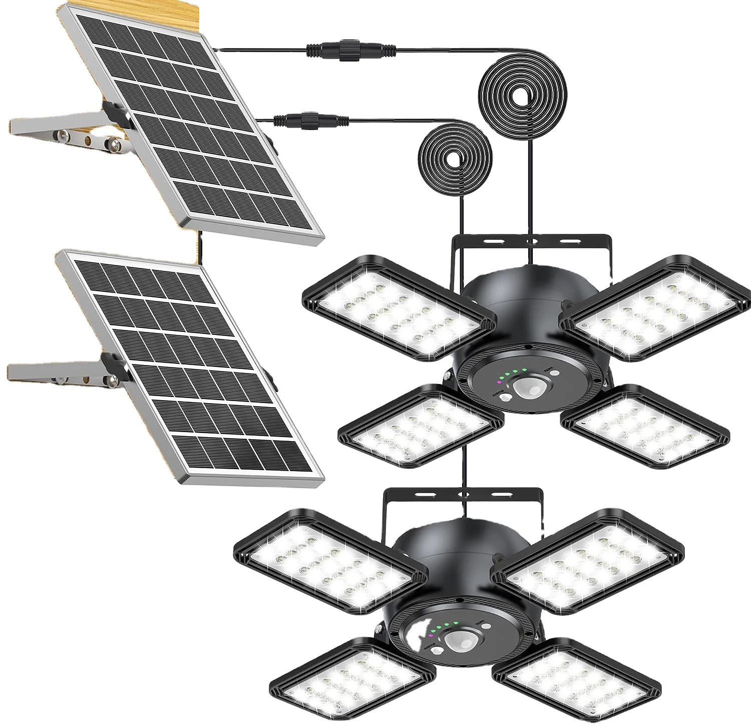 Solar chandelier   Outdoor indoor solar motion sensor shed light   Daytime work light Belt