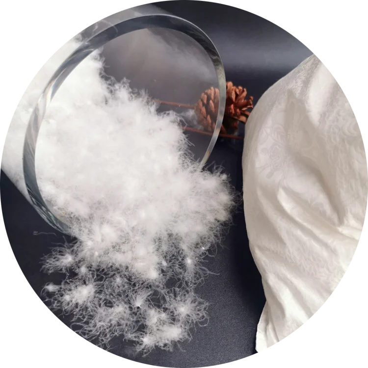 
Wholesale 80% Good Filling Power White Duck Down Material for Cushion Japanese Standard 