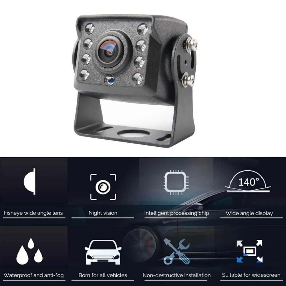 140 Degree Backup Rotation HD Mini Fish Eye Car Camera for Car Parking