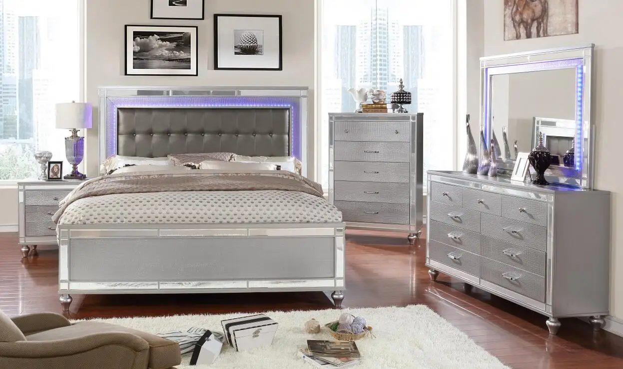 goodwin luxury  modern bedroom king bed/queen bed /double bed set solid wood bed bedroom furnitureZD2546SV