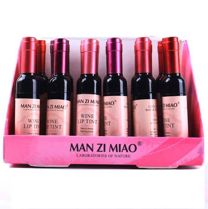 Ready To Ship ManZiMiao 6 colors Waterproof  Red Wine Lip Tint korea cute
