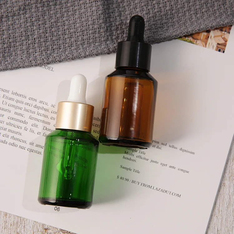 Sale Glass Cosmetic Packaging 30ml 1oz Frosted Clear Empty Liquid Beard Essential Oil Serum Dropper Glass Bottle for Amazon