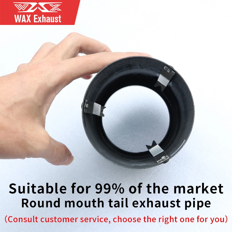 In Stock Carbon Fiber Exhaust Pipe Muffler Tip for Universal Car Snap Installation Exhaust Tailpipe Tips