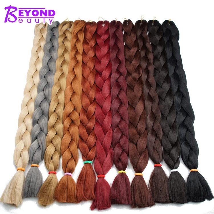 pink silver Grey black Red kinky curly braiding hair For african Women cheap braiding hair Synthetic pre stretched Braiding Hair