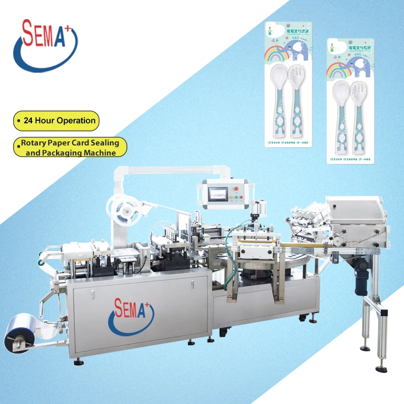 Pneumatic Blister Packaging Machines rotary automatic Plastic Blister Card sealing Machine