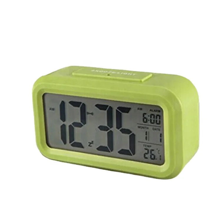 Custom Logo LED Display Desk Calendar Kids Alarm Clock For Travel