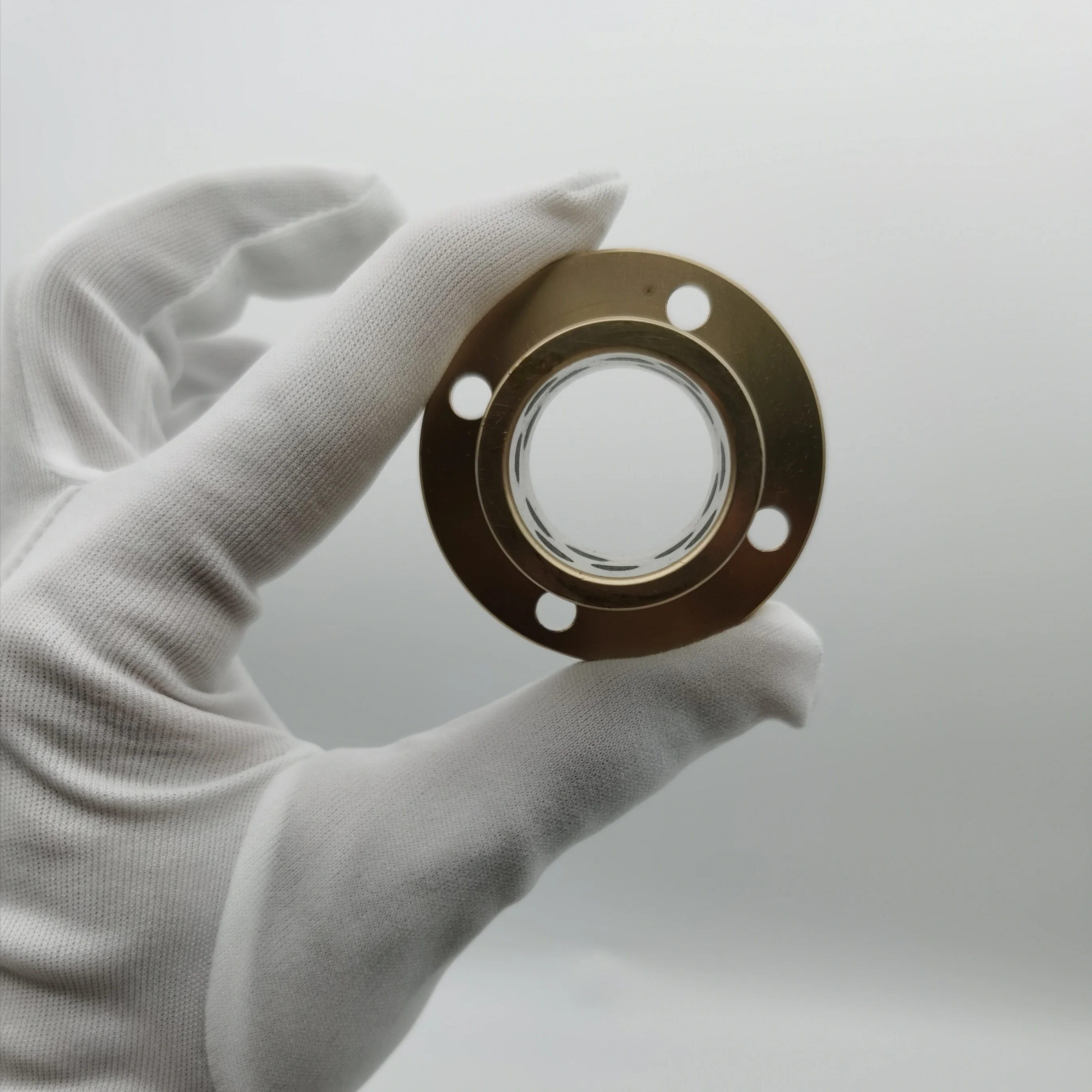 SANLONG  Brass Bronze  Bearing LMF MPTZ Round Flange Graphite Copper Oil Free Bushings Copper Alloy Standard Flanged I.D.F7 G6