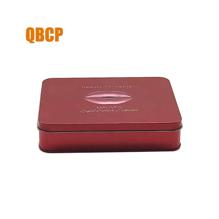 
Factory custom gold cosmetic tin containers tin case with wholesale price 