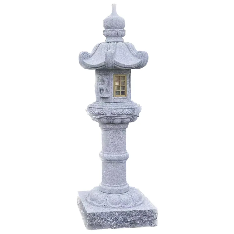 Japan Style Outdoor Garden Decoration Japanese Granite Stone Carving KASUGA Lanterns Ornaments Pagoda Light