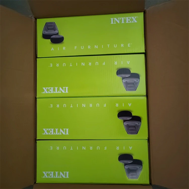 Foldable lazy air sofa with footrest portable inflatable sofa chair for living room home furniture