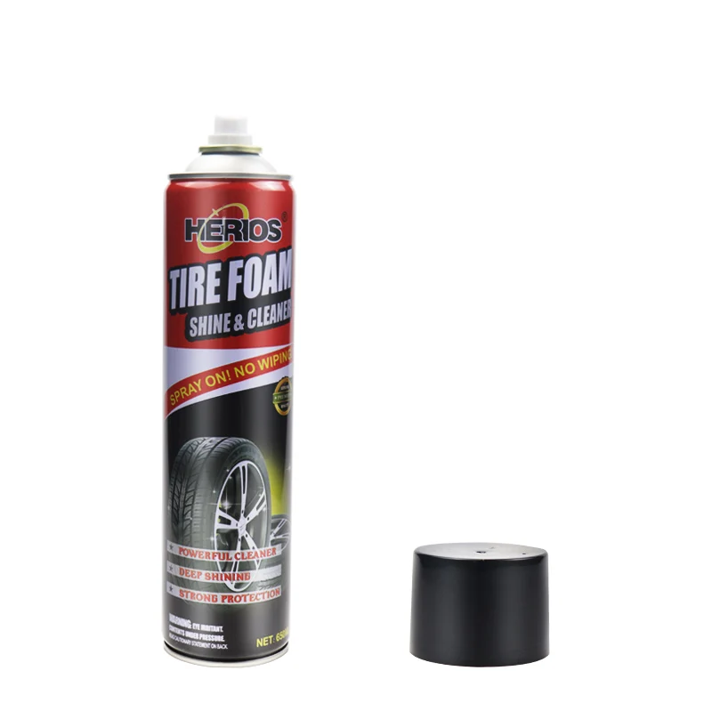 650ml Herios Foaming Car Cleaning Tire Shine Tire Foam Cleaner For Tire Clean