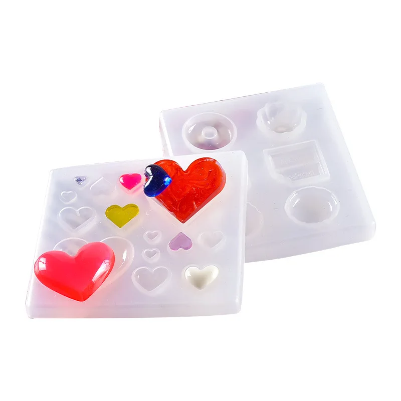 2007 Resin Heart Silicone Mold DIY Jewelry Tool Mini Resin Pendant Mold