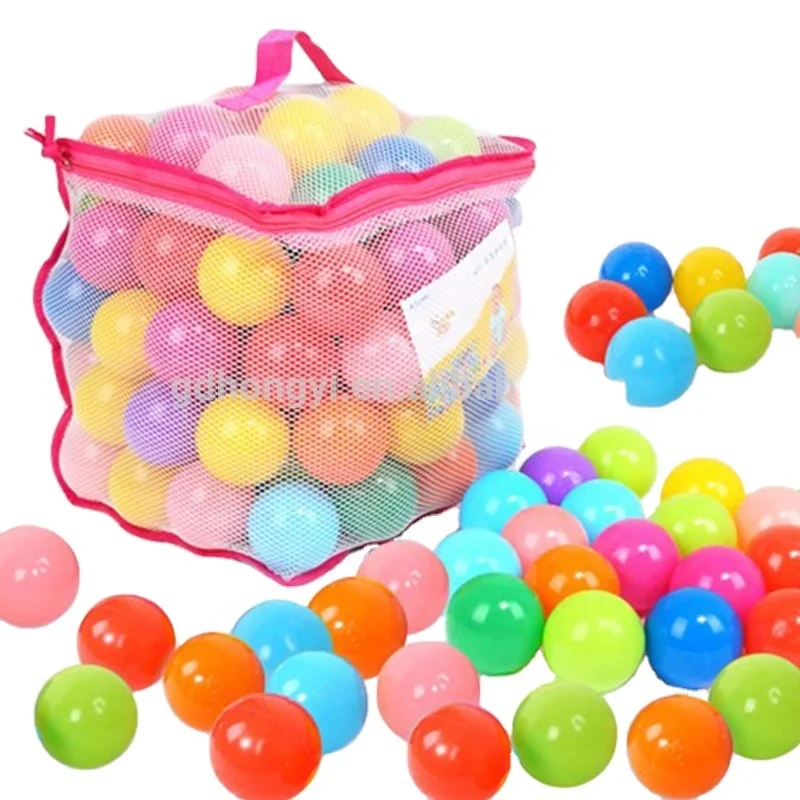 75mm Transparent Fun Toy Ball Kids 7cm Soft Plastic Sports Toy Outdoor Play Safe Funny Custom Printing Ages 5-7 Years Net Bag