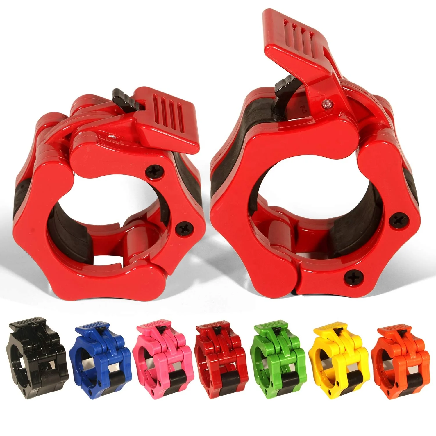 Custom 25/28/30mm Barbell Clamps Quick Release Dumbbell Plastic Locking Barbell Collars