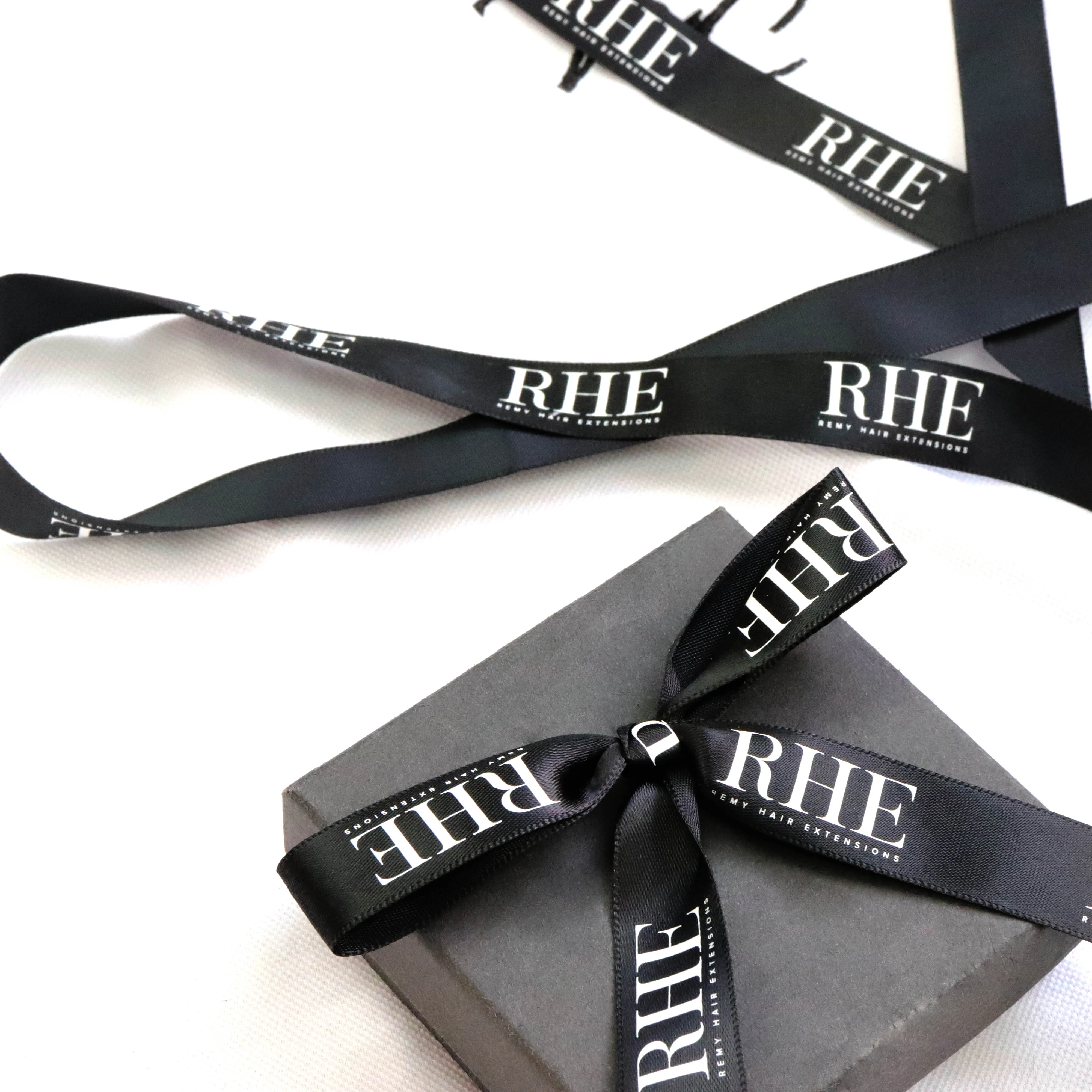 Custom Length Printed Logo Decorative Bow 4/5 Inch Polyester Striped Satin Ribbon With Cutting