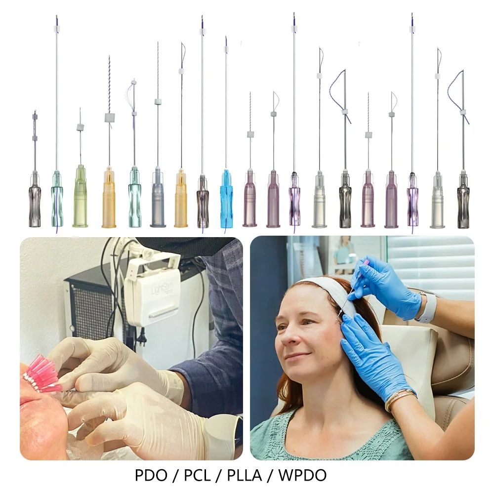 V Line Face Nose Lifting L Type Cannula Hilos Cog 5-1 Pdo Korean Threads