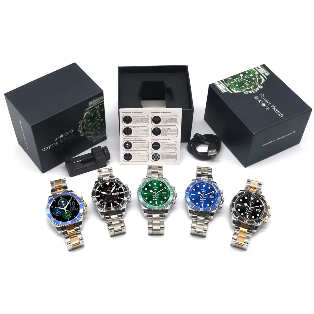 AW12 мужские бизнес Смарт часы, Bluetooth, наручные Смарт-часы с монитором сердечного ритма для отображения данных по содержанию кислорода в крови фитнес трекер классические умные часы