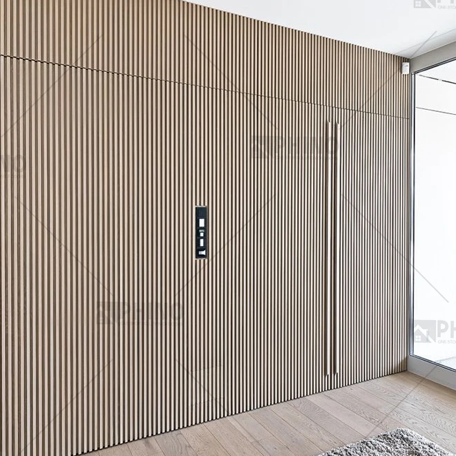 American Hotel Room Interior Modern Design Wooden Hidden Door With Full Set Custom Wall Panel
