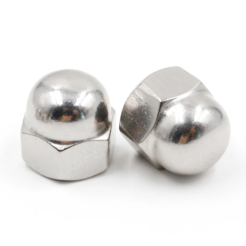 Stainless Steel 304 316 DIN1587 Hexagon Cap Nut Hex Domed Decorative Cap Nut Crown Hex Nut