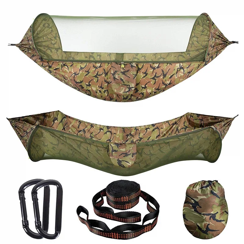 Portable Parachute 2 Person Hammock Bed  Hiking Swing Hammock Hanging Nylon Hammock Tent Camping With Mosquito Net