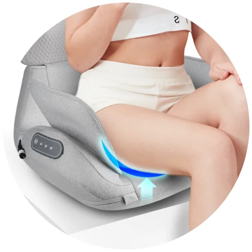 Portable Shiatsu Heated Massage Seat Cushion Electric Back Waist Relax Vibration Air Pressure Kneading Function Leg Spine Chair