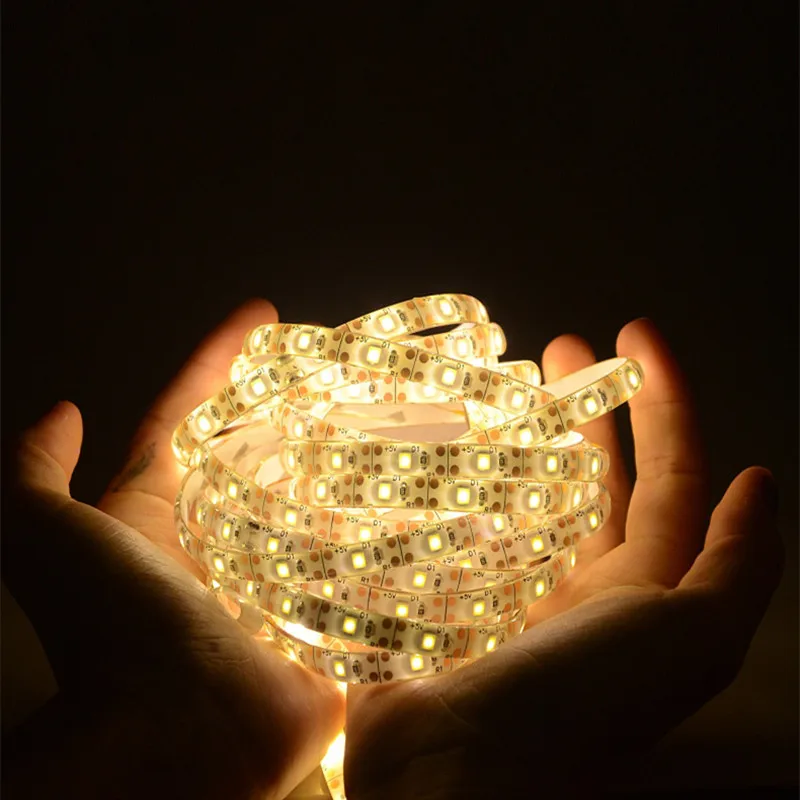 Solar LED Strip Lights Bright White Low Volt Waterproof Outdoor Camping Strip Light