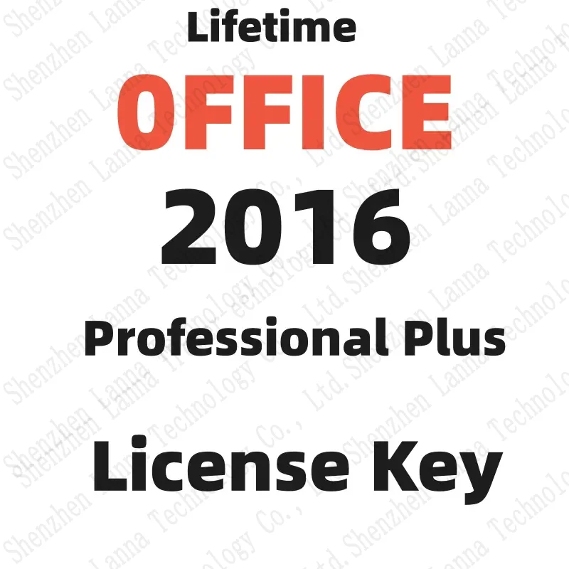 Genuine Off 2016 Professional Plus 1PC Digital Key Operating System Off 2016 Pro Plus License Key 2016PP Pc Send By Email