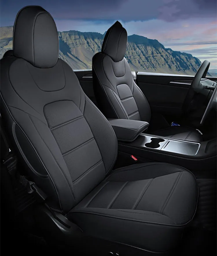 Customize Model 3 Model Y Leather Car Seat Covers  for Tesla Model 3/X/Y