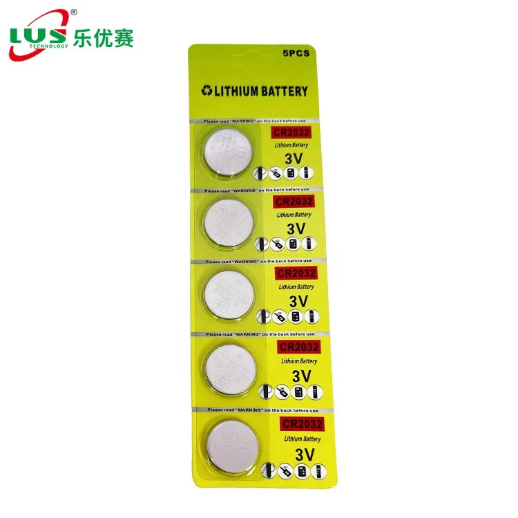 2032 Battery CR2032 Lithium 3v 5 Count blistcard 3V Lithium Coin Batteries 220mah lithium metal battery 240mah