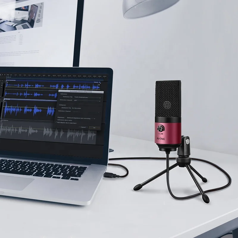 Fifine K669 высококачественный ПК микрофон usb конденсаторный профессиональный Подкаст микрофоны