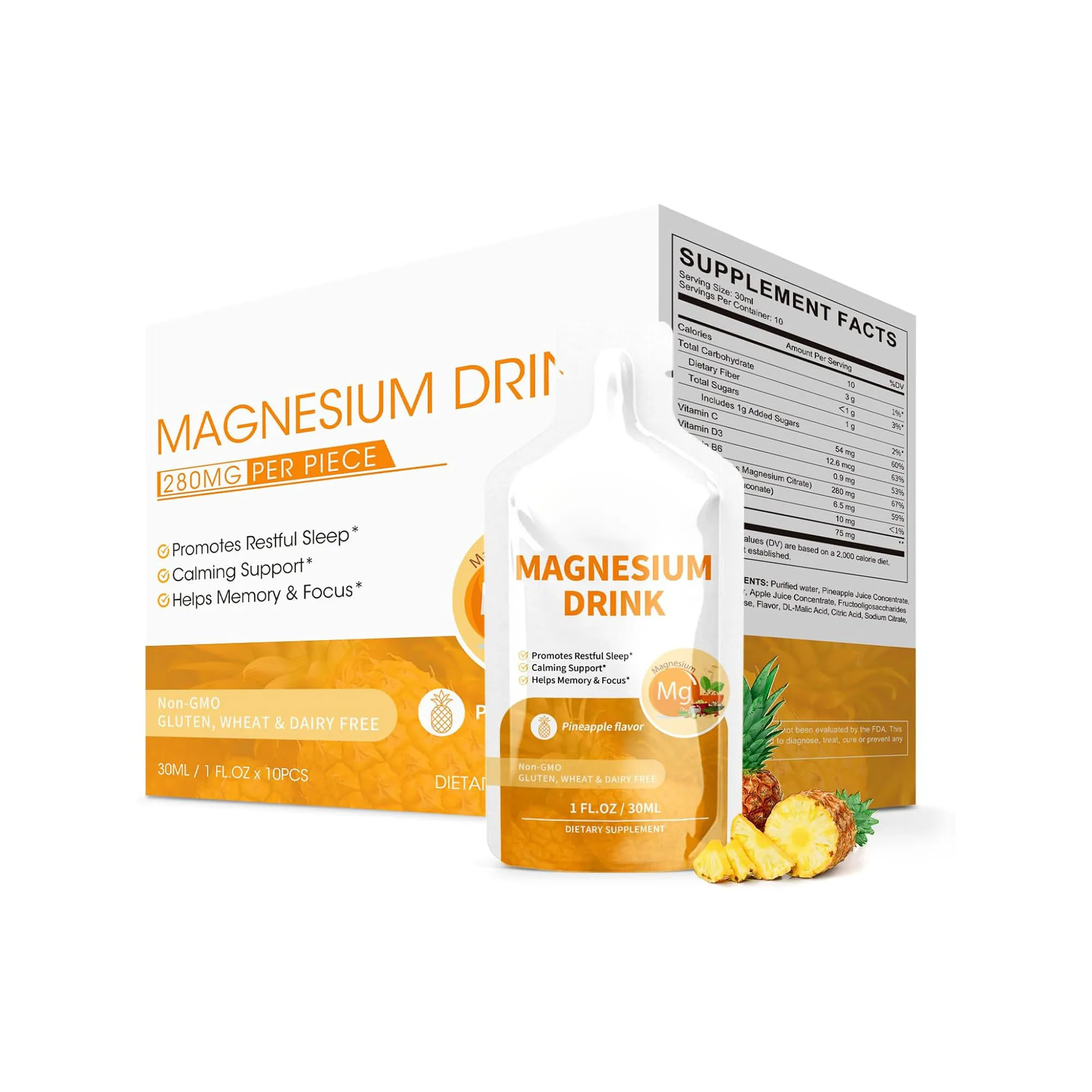 Factory Direct Organic Vitamin B6 Promotes Restful Sleep Magnesium Drink Oral Liquid
