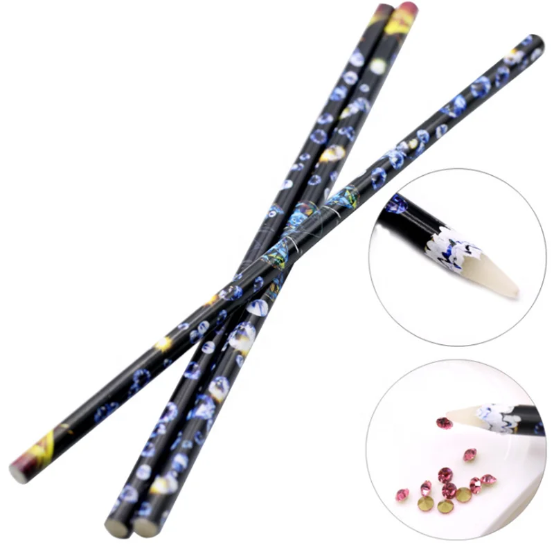 Dual-ended Nail Wax Dotting pen Rhinestones Picker Pencil Manicure Tools