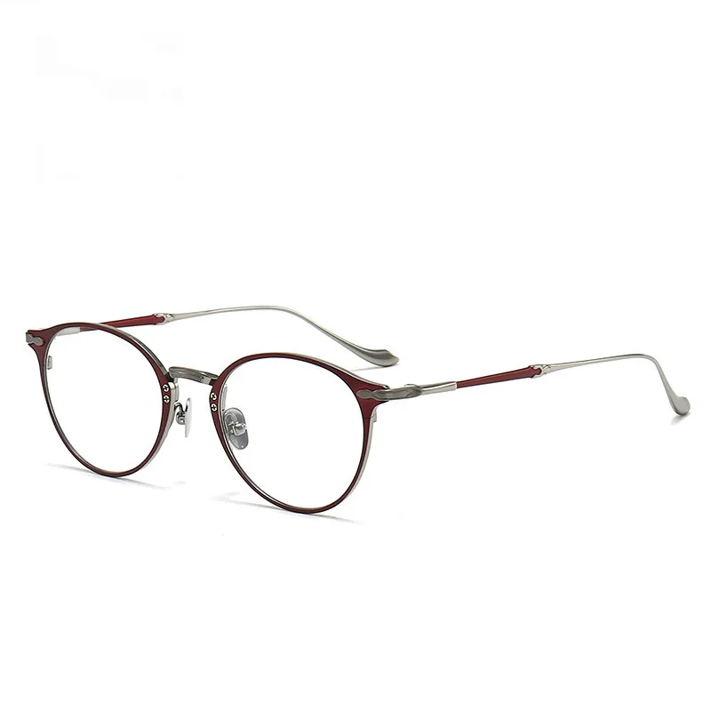 round pure beta titanium glasses frame optical eyewear frame brand designed MASTDU circular frame