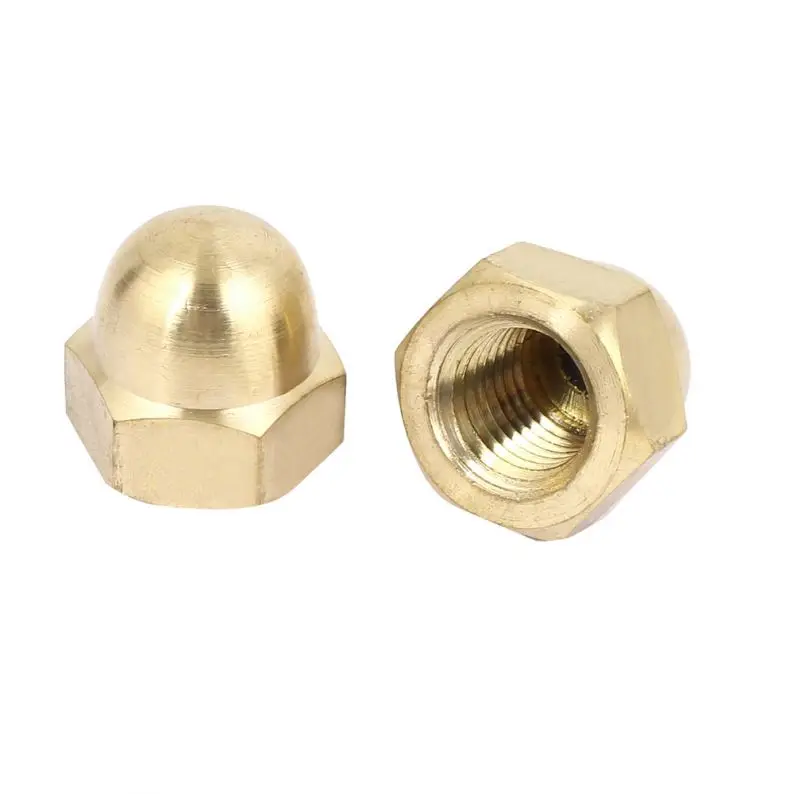 
TOP M3 M4 M5 M6 M8 M10 M12 Brass Acorn Hex Cover Nuts Sleeves 