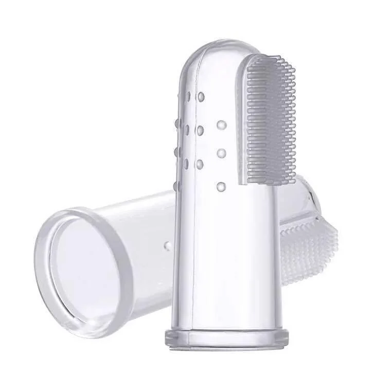 
BPA free approved custom silicone infant finger toothbrush for oral cleaning silicone soft baby finger toothbrush 