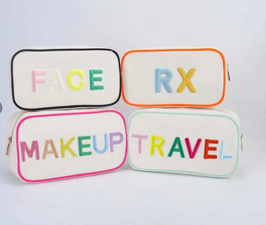 Bridesmaid Gifts Spring Ruffle Waterproof Large Organizer Travel Pouch Polyester Gingham Cosmetic Bags Makeup Bag For Girls