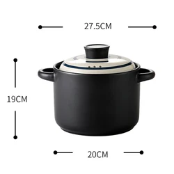 New Arrival Food Steamer Casserole Gas Stove Ceramic Heat Resistant Kitchen Household Ceramic Casserole