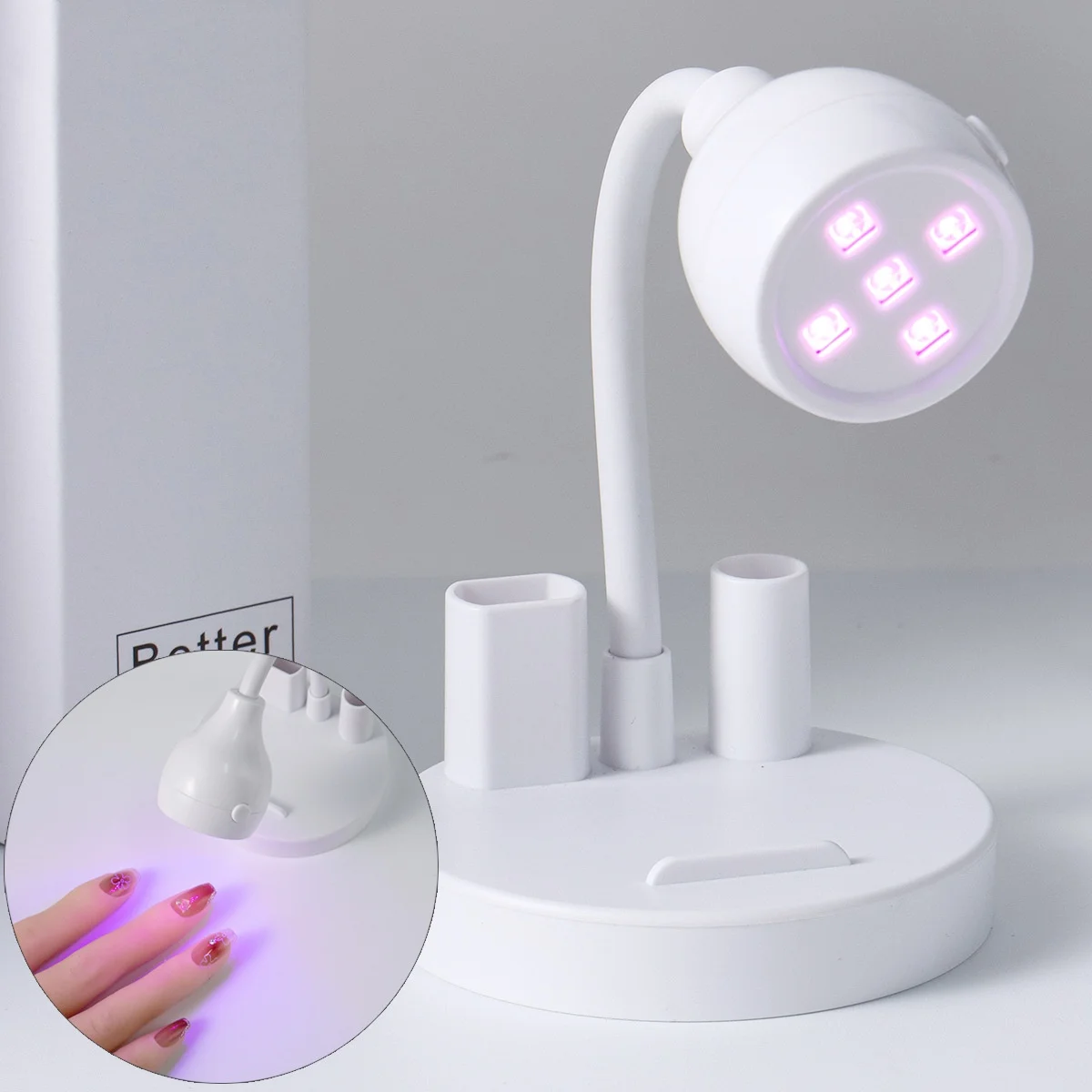 New Nail Lamp 18W Desktop UV Curable Electric Storage LED Baking Lamp 360° Clamp Light for Nail Art