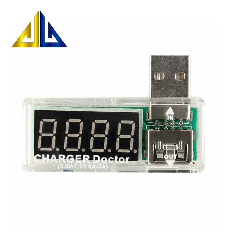  USB-тестер для зарядки тока/напряжения изогнутый