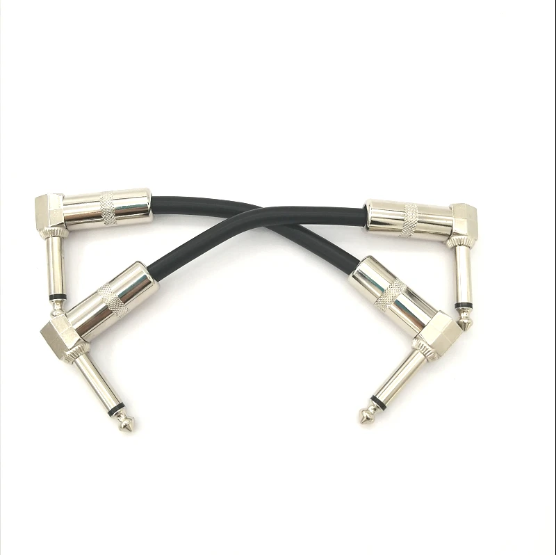 
6 Inch - Pedal, Effects, Patch, Instrument Guitar Patch Cable 1/4 Inch Right Angle guitar effect cable 
