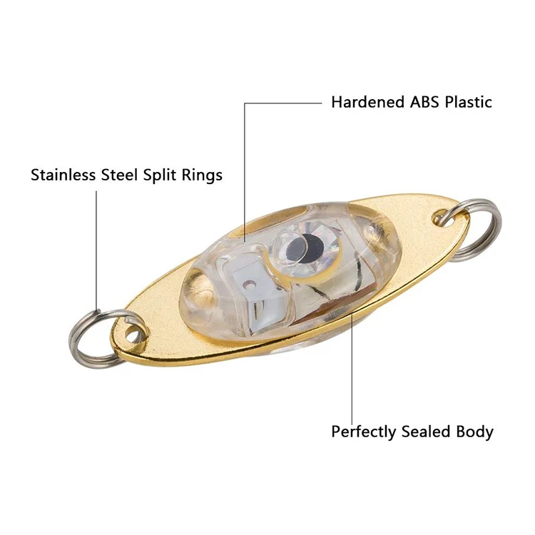 Deep Sea Attractant Offshore Metal Bait Flash Eye Shape LED Underwater Fishing Lure Light