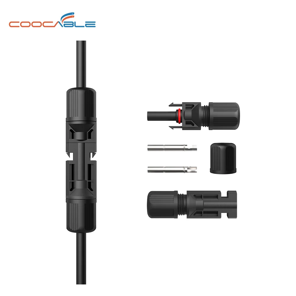 IP68   TUV  Black outdoor cable connector  1500V DC Solar PV Connector