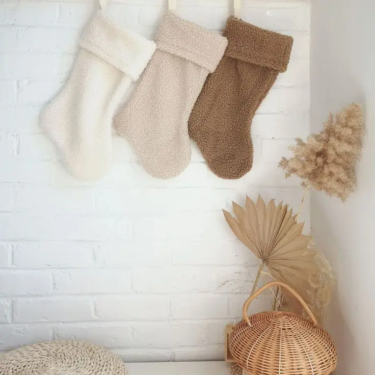 Wholesale Personalized Christmas Stocking Luxury Stockings For Embroidery Custom Christmas Stocking