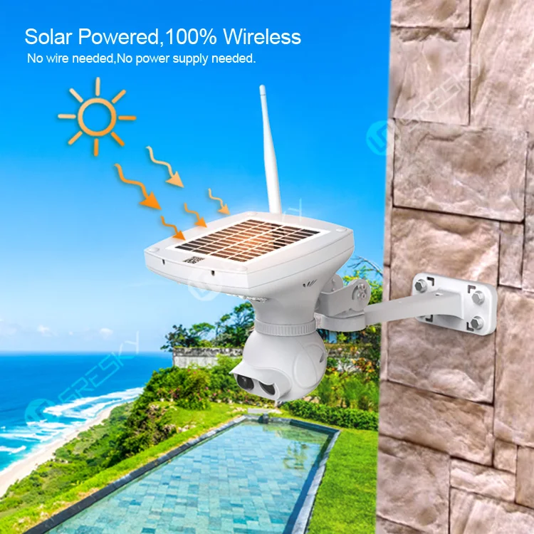 High quality wireless WiFi ip solar panel battery powered cctv camera