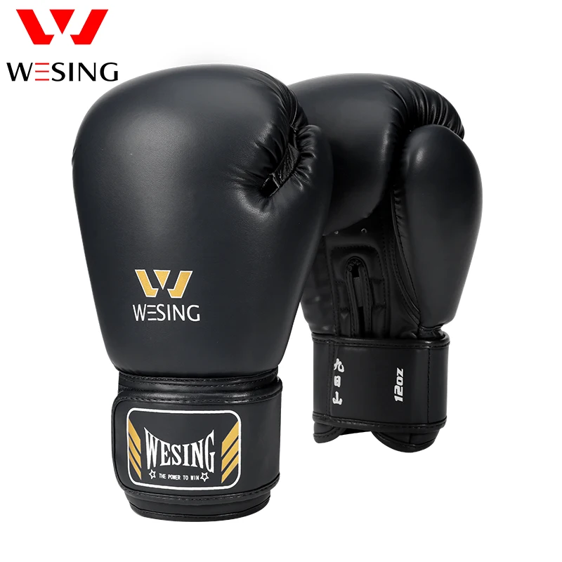 Wesing High Quality Custom Logo Guantes Boxing Gloves Wholesale Pu Leather Red Boxing Gloves