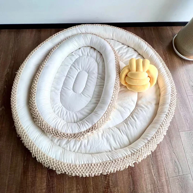 Pophorn White Washable Cotton Multifunctional Folding Newborn Bionic Bed Kids Bedding Set Portable Uterine Baby Bed Nest