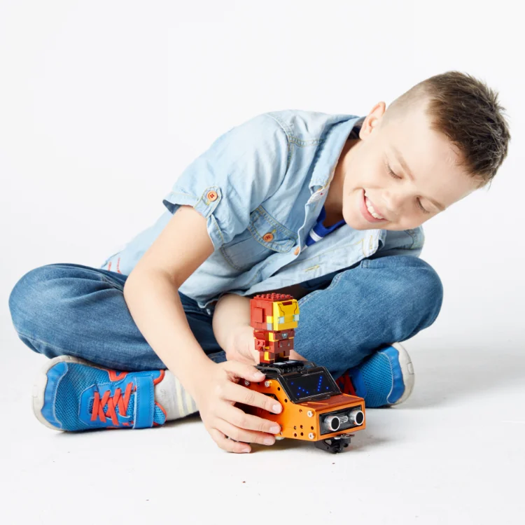 STEAM Metal Smart AI Technology Structure Robotics Kit DIY Coding Assemble Learning Programming Education Robot for Kids