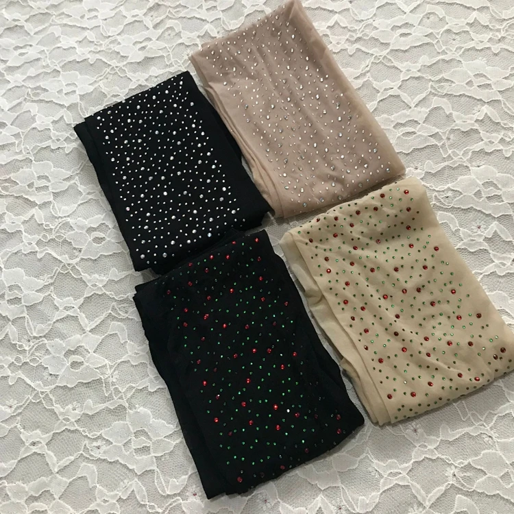 Children Shiny Rhinestone Pantyhose Tights Kids Girls Fashion Any Cut Anti-hook Silk Bottoming Stockings