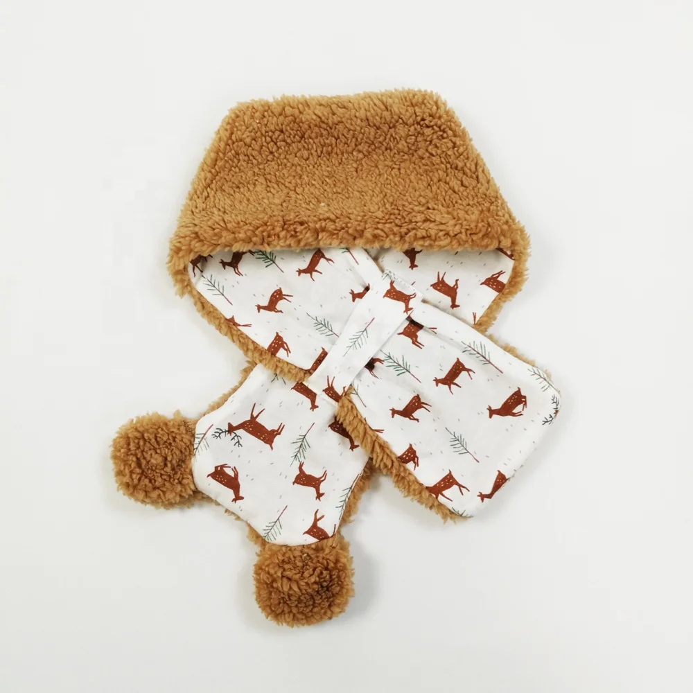 
Warm arctic velvet winter baby scarves for girl boy 